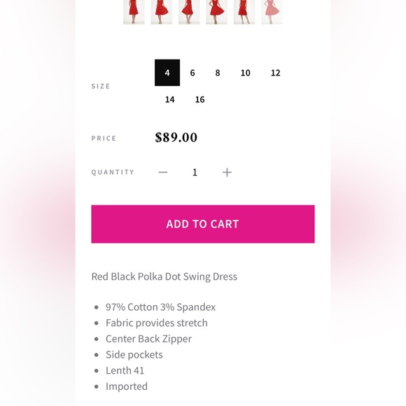 Unique Vintage Orchid Bloom 1950s Red & Black Polka Dot Fit & Flare Swing Dress - Picture 15 of 16